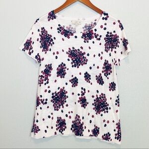 Ann Taylor Loft Floral Knit Top Blouse Sz M
